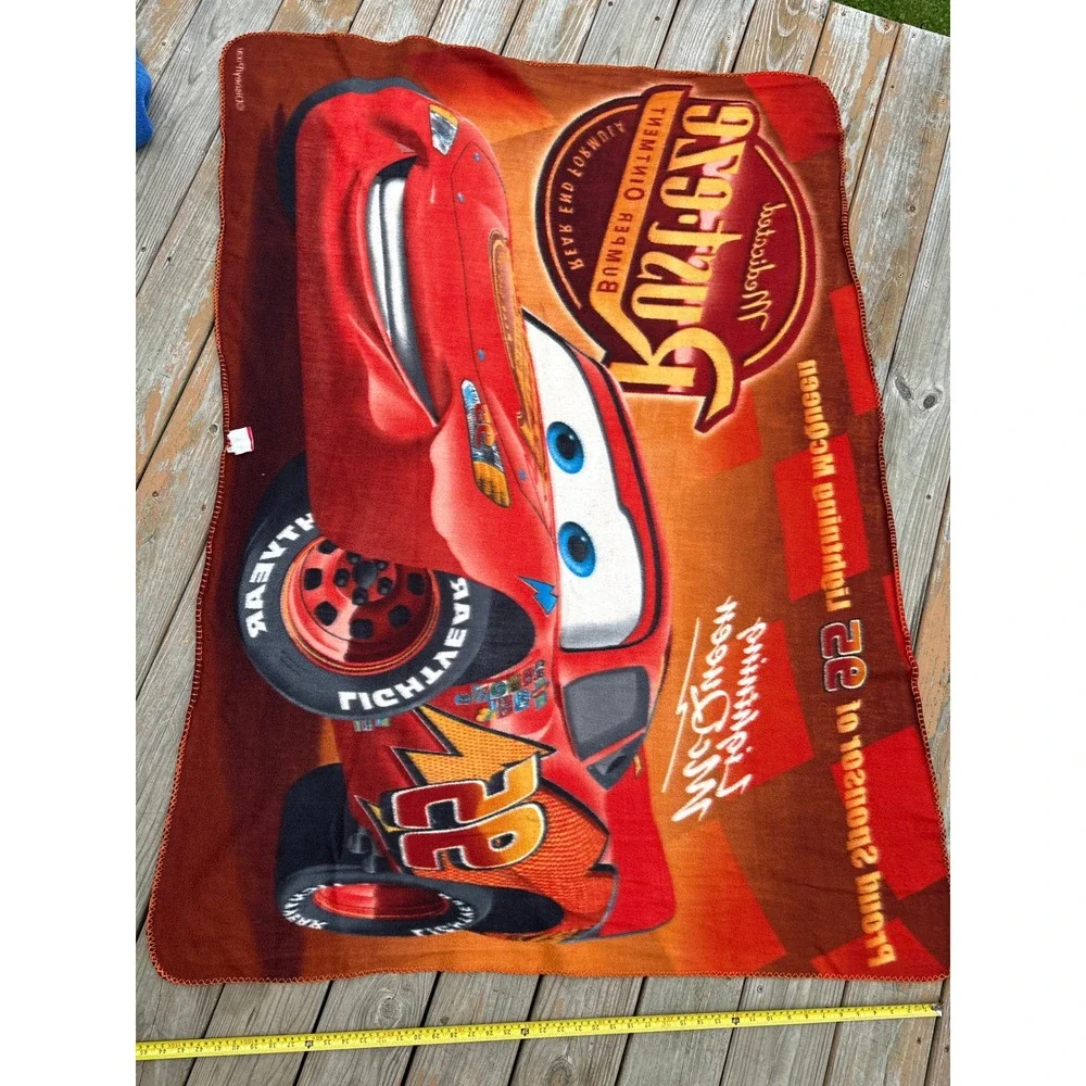 Disney Pixar Cars Lightning McQueen Fleece Blanket Bath Towel Glad Bags Bundle